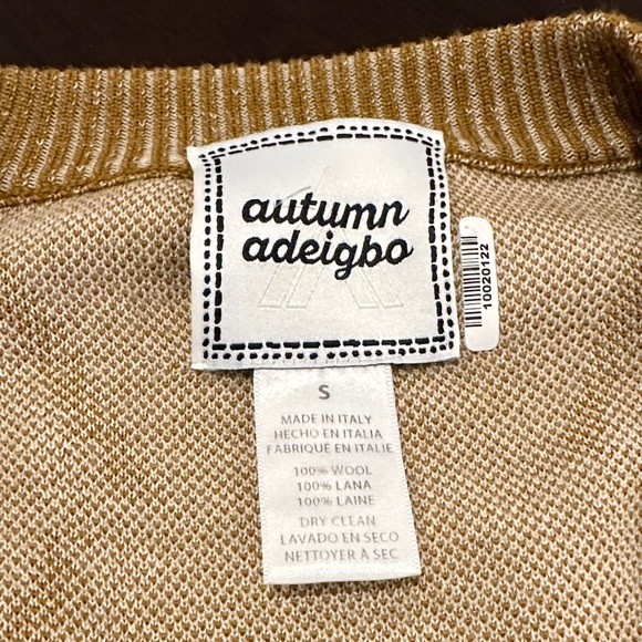 Autumn Adeigbo Tan and Cream Cardigan - Picture 2 of 6